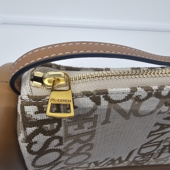 NWT JW ANDERSON The Bumper 15 Pecan Jacquard Monogram Baguette Shoulder Bag - Picture 7 of 12
